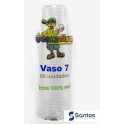 VASO TRANSPARENTE 7 ONZ PAQX50